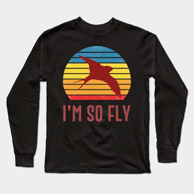 I'm So Fly Retro Style Vintage Bird Gift Long Sleeve T-Shirt by Mesyo